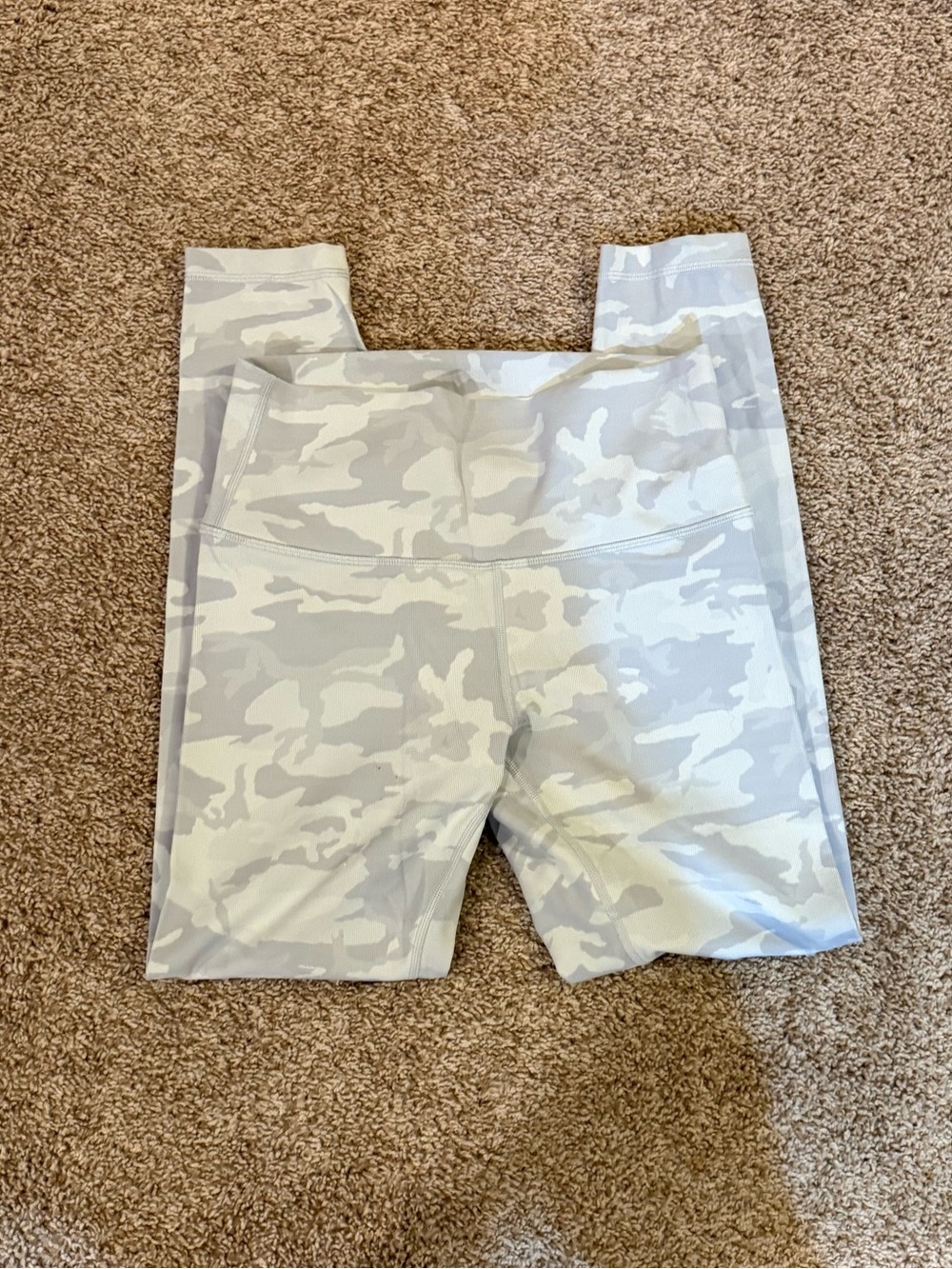 lululemon athletica Light Gray & White Camo Leggings